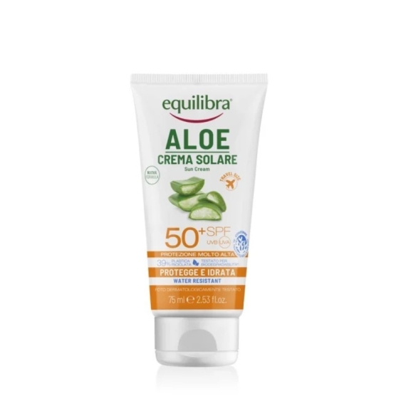 Equilibra Aloe Crema Solare Resistente All'Acqua SPF 50 Travel Size 75 ml