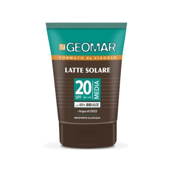 Geomar Latte Solare Resistente All'Acqua SPF 20 Formato Viaggio 100 ml