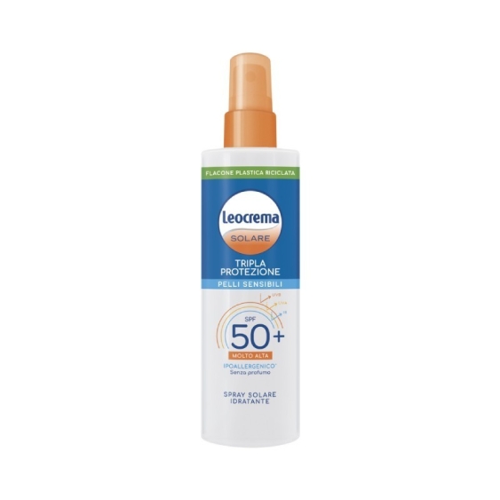 Leocrema Spray Solare Idratante Tripla Protezione Pelli Sensibili SPF 50+ 200 ml