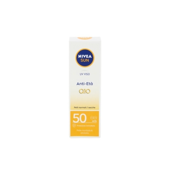 Nivea Sun Uv Viso Crema Solare Anti-Età Q10 SPF 50 50 ml
