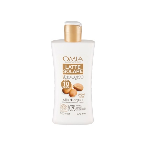 Omia Latte Solare Eco Biologico Con Olio D' Argan SPF 10 200 ml