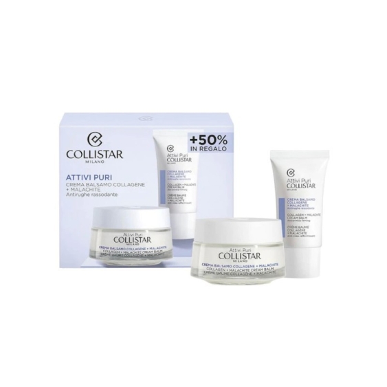 Collistar Attivi Puri Crema Balsamo Collagene + Malachite Cofanetto 50 ml + 25 ml