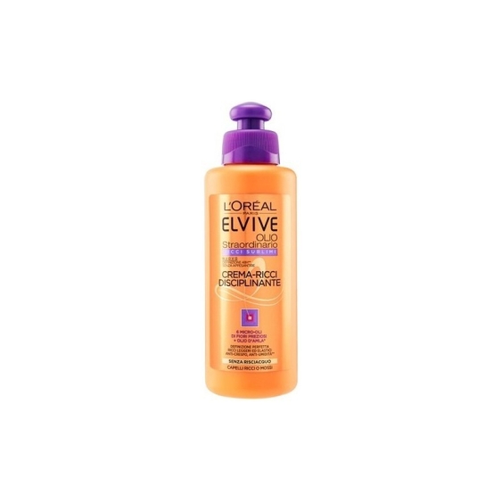 L'Oreal Paris Elvive Olio Straordinario Crema-Ricci Disciplinante Senza Risciacquo 200 ml