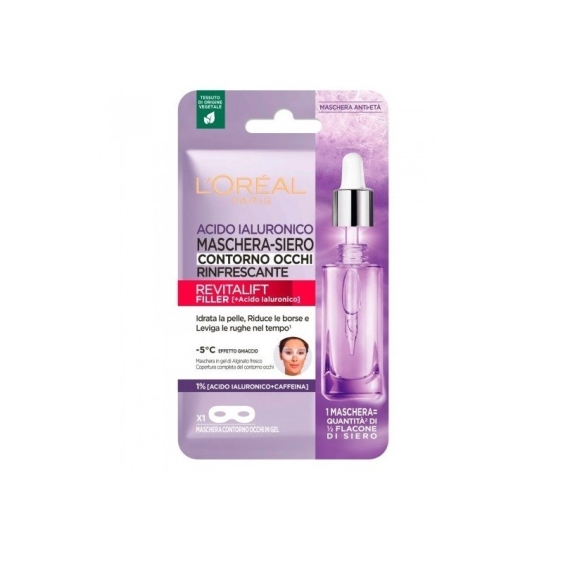 L'Oreal Paris Revitalift Filler Maschera-Siero Contorno Occhi Rinfrescante