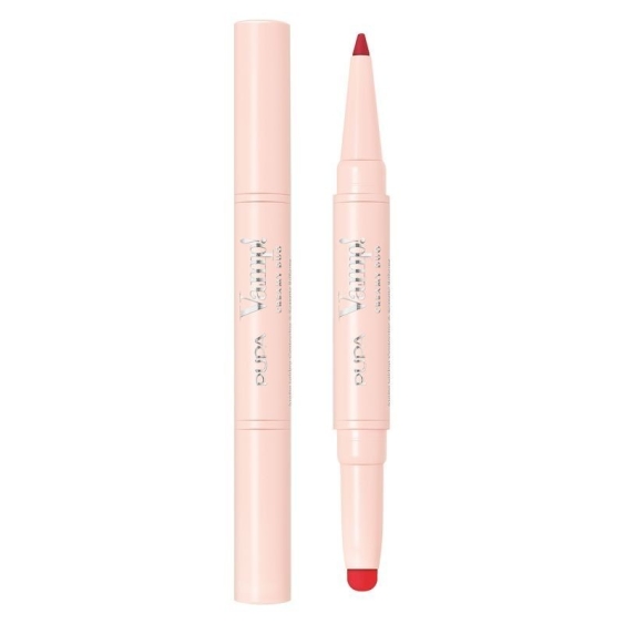 Pupa Vamp! Creamy Duo Matita Labbra Contouring & Rossetto Brillante 010 True Red