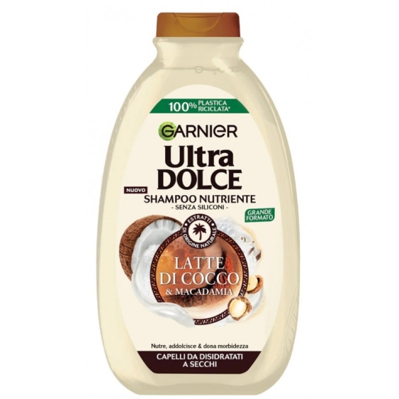Garnier Ultra Dolce Shampoo Nutriente Latte di Cocco e Macadamia 400 ml