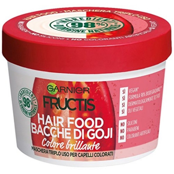 Garnier Fructis Hair Food Bacche Di Goji Colore Brillante Maschera Triplo Uso 390 ml