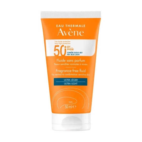 Avene Fluido Solare Senza Profumo Ultra Light SPF50+ Per Pelli Normali E Miste 50 ml