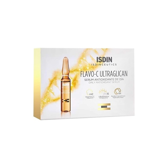 Isdin Isdinceutics Flavo-C Ultraglican Trattamento Viso Antiossidante Giorno In Fiale 10x2 ml