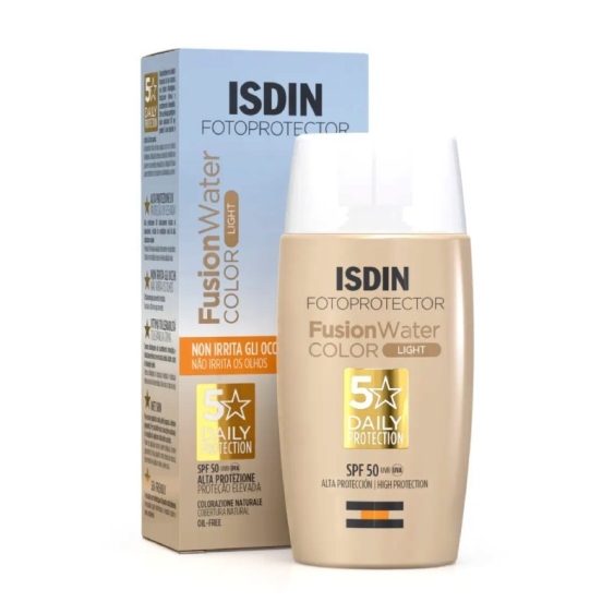 Isdin Fotoprotector Fusion Water Crema Solare Viso Colorata - Light 50 ml
