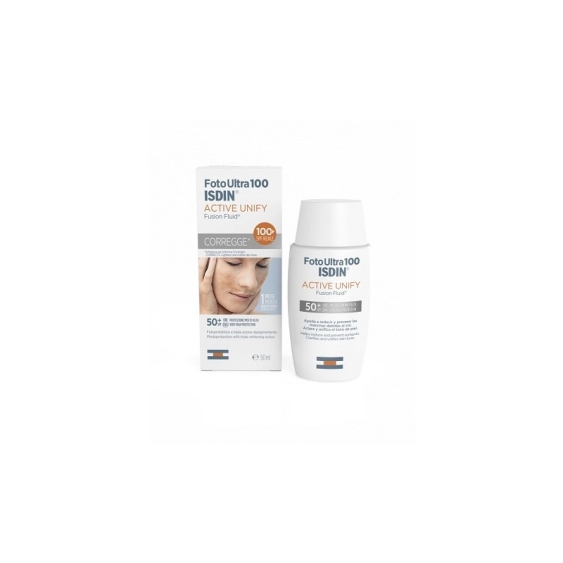 Isdin FotoUltra 100 Active Unify SPF50+ Fluido Solare Depigmentante Uniformante 50 ml
