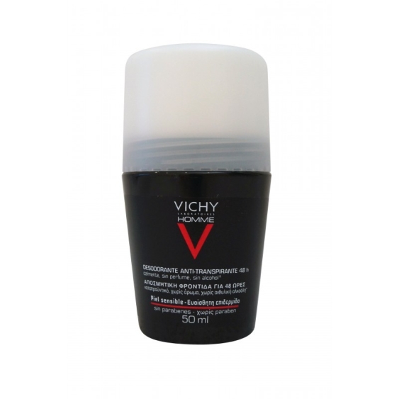 Vichy Homme Deodorante Roll-On 48H Pelle Sensibile 50 ml