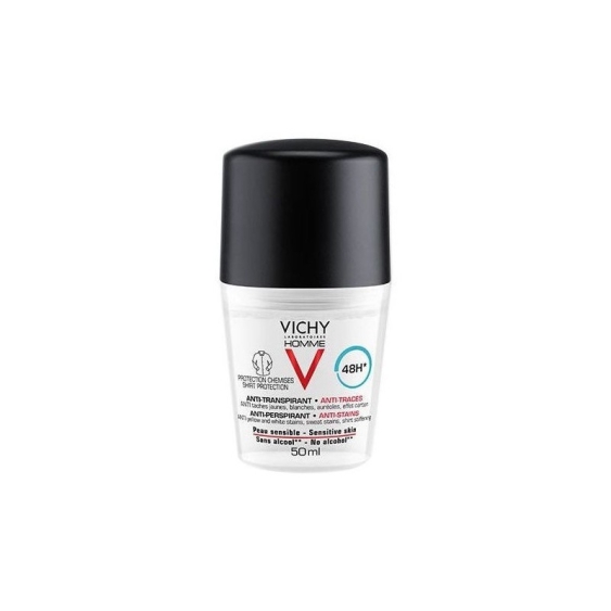 Vichy Homme Deodorante Roll-On 48H Anti Macchie 50 ml