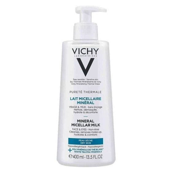 Vichy Purete Thermale Latte Detergente Micellare Minerale Struccante Per Pelle Secca 400 ml