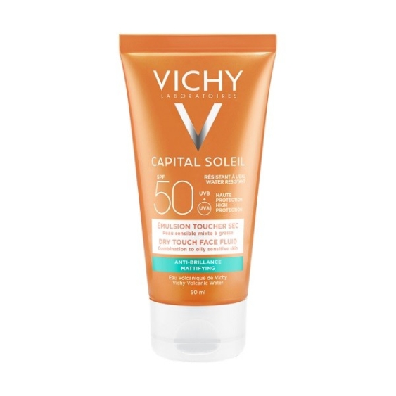 Vichy Capital Soleil Emulsione Solare Viso Anti-Luciditá Effetto Asciutto SPF50 50 ml