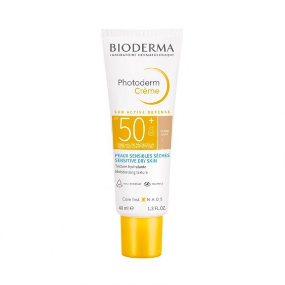 Bioderma Photoderm Creme SPF50+ Crema Solare Viso Colorata Per Pelli Sensibili - Claire 40 ml