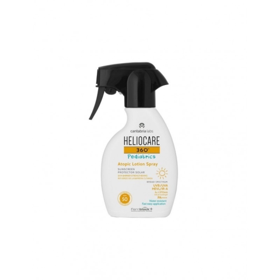 Difa Cooper Heliocare 360 Pediatrics Atopic Lotion Spray SPF50 Latte Solare Per Bambini 250 ml