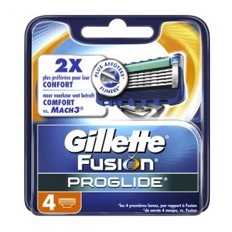 Gillette Fusion Proglide Lame di Ricambio 4 PZ