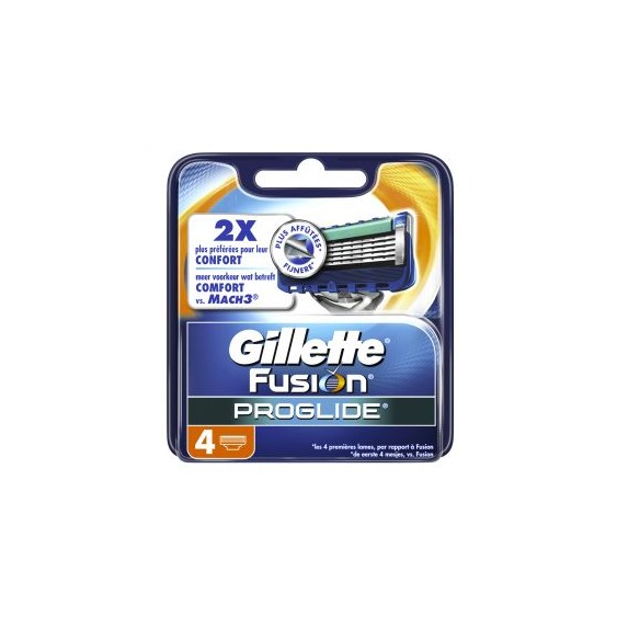 Gillette Fusion Proglide Lame di Ricambio 4 PZ