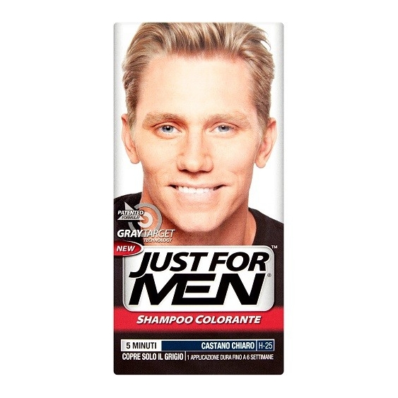 Just For Men Gray Target Technology Shampoo Colorante H-25 Castano Chiaro