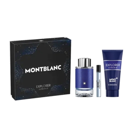 Mont Blanc Explorer Ultra Blue 100 ml + 7,5 ml + Shower Gel Cofanetto