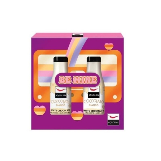 Aquolina Cofanetto Be Mine Cioccolato Bianco Bagno Doccia 125 ml + Latte Corpo 125 ml