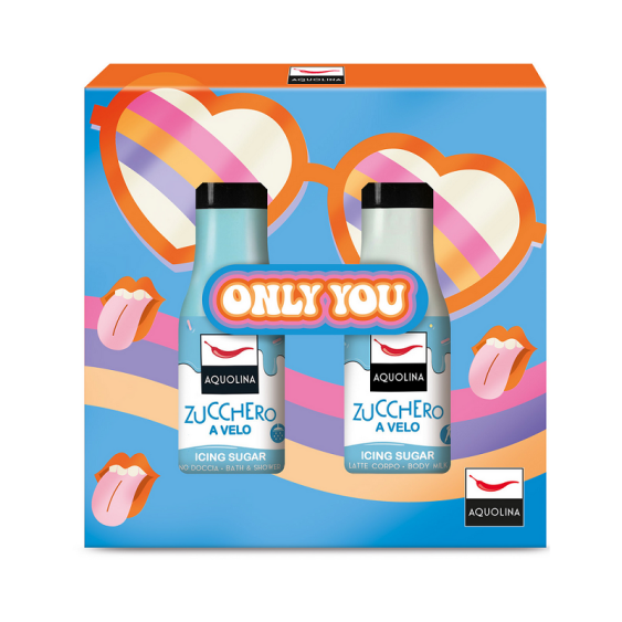 Aquolina Only You Zucchero A Velo Bagno Doccia 125 ml + Latte Corpo 125 ml Cofanetto