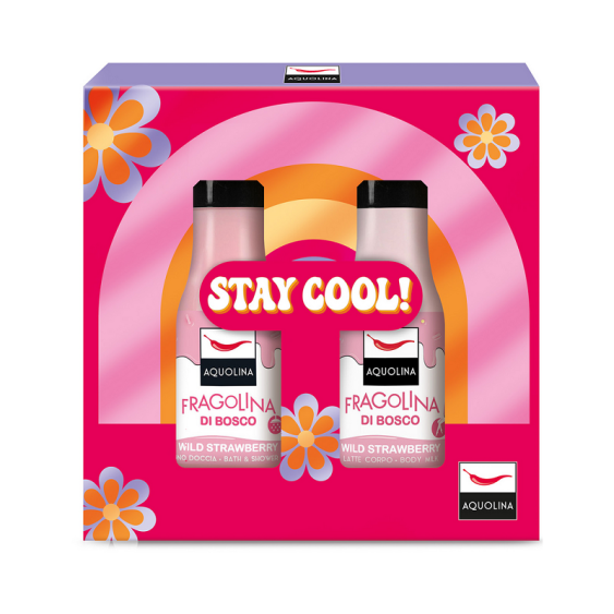 Aquolina Stay Cool Fragolina Di Bosco Bagnodoccia 125 ml + Latte Corpo 125 ml Cofanetto