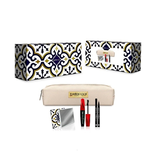 Bellaoggi Mediterranean Frame - #Cateyes Mascara + Eyeliner + Specchietto + Pochette