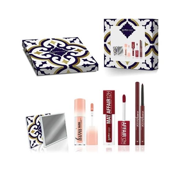 Bellaoggi Mediterranean Frame - #Neverendinglips Rossetto + Gloss + Matita Labbra + Specchietto