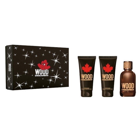 Dsquared2 Wood For Him 100 ml + Shower Gel + After Shave Balm Cofanetto