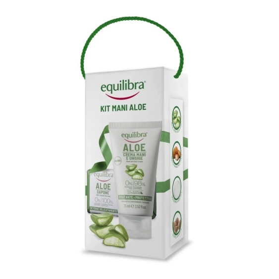 Equilibra Kit Mani Aloe Sapone Vegetale + Crema Mani Idratante
