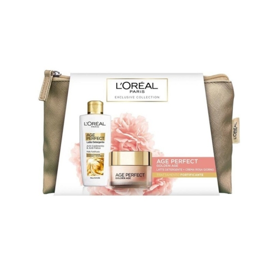 L'Oreal Paris Kit Age Perfect Golden Age Crema Giorno + Latte Detergente Trattamento Fortificante Viso