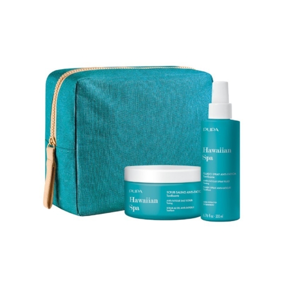 Pupa Hawaiian Hawaiian Spa Kit 3 Scrub Salino + Fluido Spray Anti-Fatica