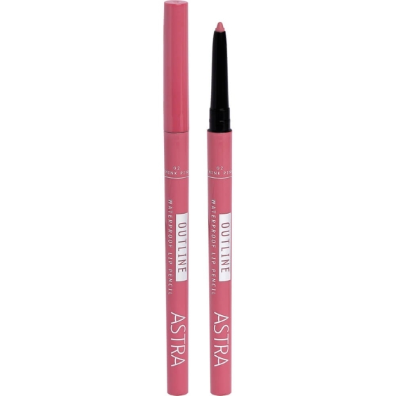 Astra Outline Waterproof Lip Pencil - 02 Think Pink