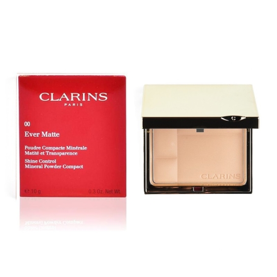 Clarins Ever Matte Mineral Powder Compact - 00 Trasparent Opal