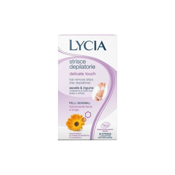Lycia Delicate Touch Strisce Depilatorie Per Inguine E Ascelle 20 Strisce