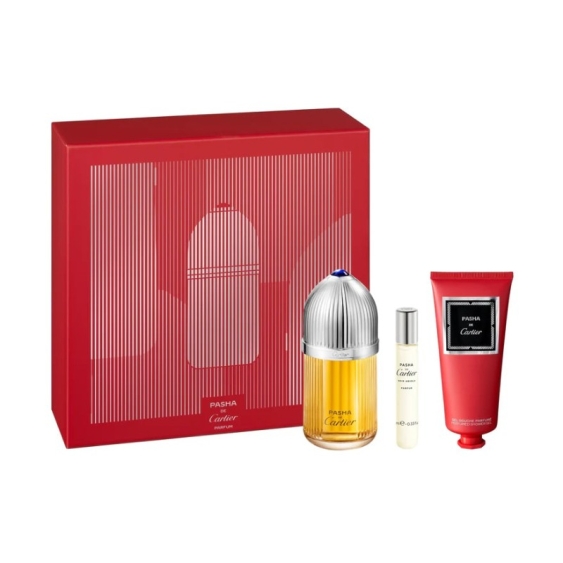 Cartier Pasha De Cartier Parfum 100 ml + Pasha De Cartier Noir Absolu 10 ml + Shower Gel Cofanetto
