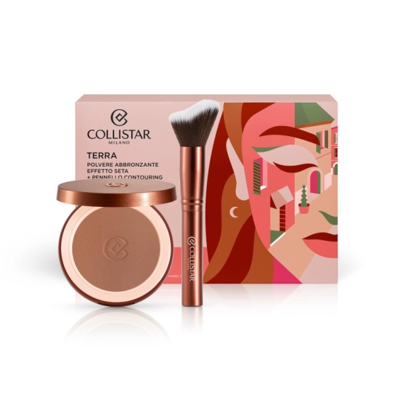 Collistar Cofanetto Terra Polvere Abbronzante Effetto Seta + Pennello Contouring - 1.1 Maldive Matte