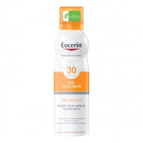 Eucerin Oil Control Dry Touch Body Sun Spray SPF30 Spray Solare Corpo Trasparente 200 ml