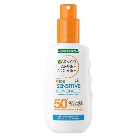 Garnier Ambre Solaire Kids Advanced Sensitive SPF50+ Spray Protettivo Ipoallergenico 150 ml