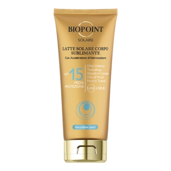Biopoint Solaire Latte Solare Corpo Sublimante SPF15 200 ml