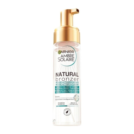 Garnier Ambre Solaire Natural Bronzer Mousse Autoabbronzante Viso E Corpo 200 ml