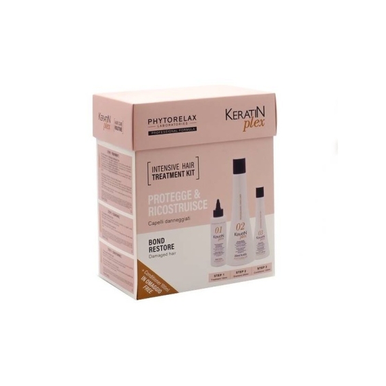 Phytorelax KeratinPlex Protegge E Ricostruisce Kit Capelli Danneggiati