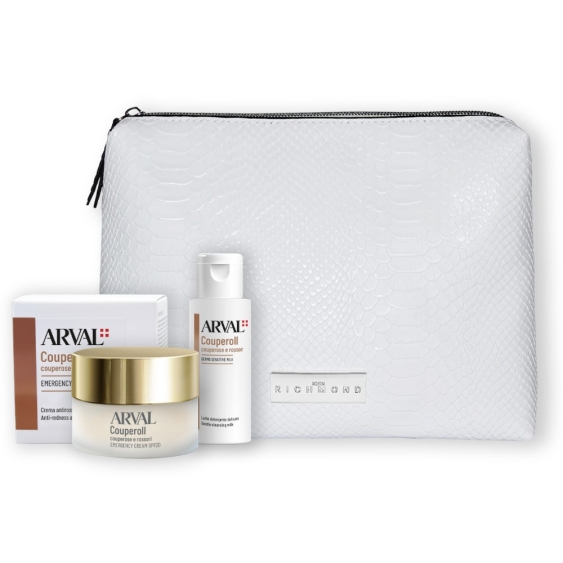Arval Couperoll Emergency Cream SPF20 Crema Antirossore Anti-Età 50 ml + Dermo Sensitive Milk Cofanetto