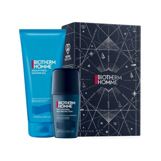Biotherm Aquafitness Shower Gel 200 ml + Day Control 48H Deo Roll-On 75 ml Cofanetto