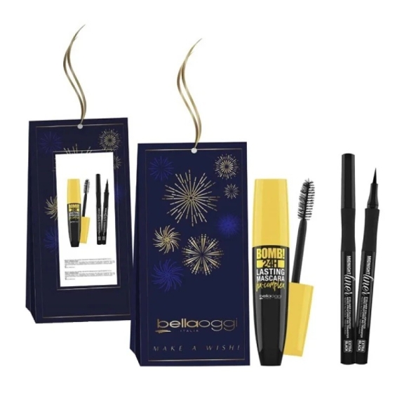 Bellaoggi Kit Mini Eyes Bomb 24H Mascara + Midnight Eyeliner Cofanetto Make-up