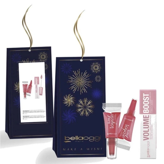 Bellaoggi Kit Mini Lips Gloss Royale 01 + Volume Boost Cofanetto Make-up
