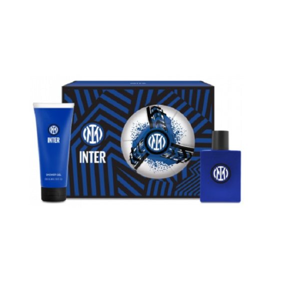 Inter Eau De Toilette Uomo 100 ml + Shower Gel 200 ml + Pallone Cofanetto
