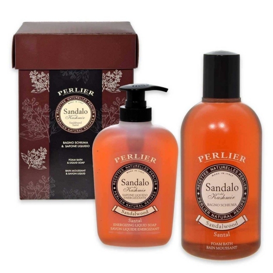 Perlier Sandalo Del Kashmir Bagno Schiuma 500 ml + Sapone Liquido 300 ml Cofanetto